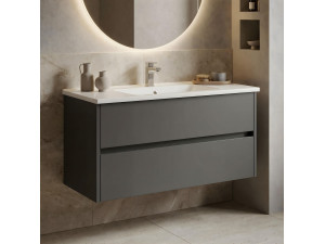 "Arno 100" Vanity Cabinet - 100 x 45 x 52 cm - Anthracite 2