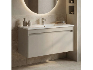 "Arno 100" Vanity Cabinet - 100 x 45 x 52 cm - Cashmere 2