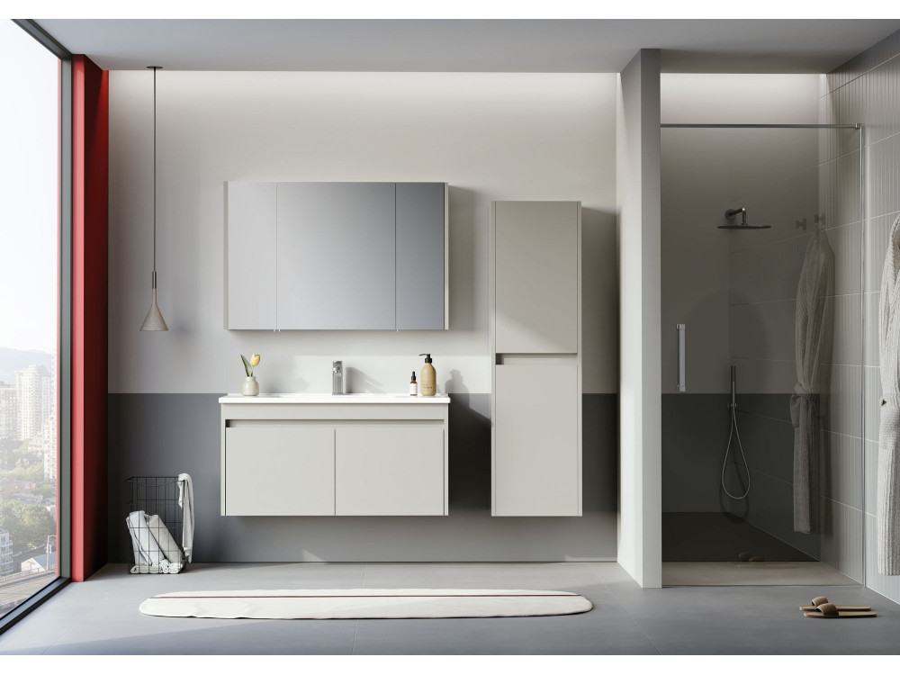 "Arno 40" Bathroom Cabinet - 40 x 27 x 138 cm - Cashmere