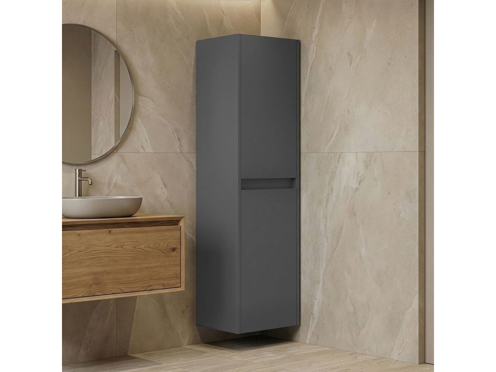 "Arno 40" Bathroom Cabinet - 40 x 27 x 138 cm - Anthracite