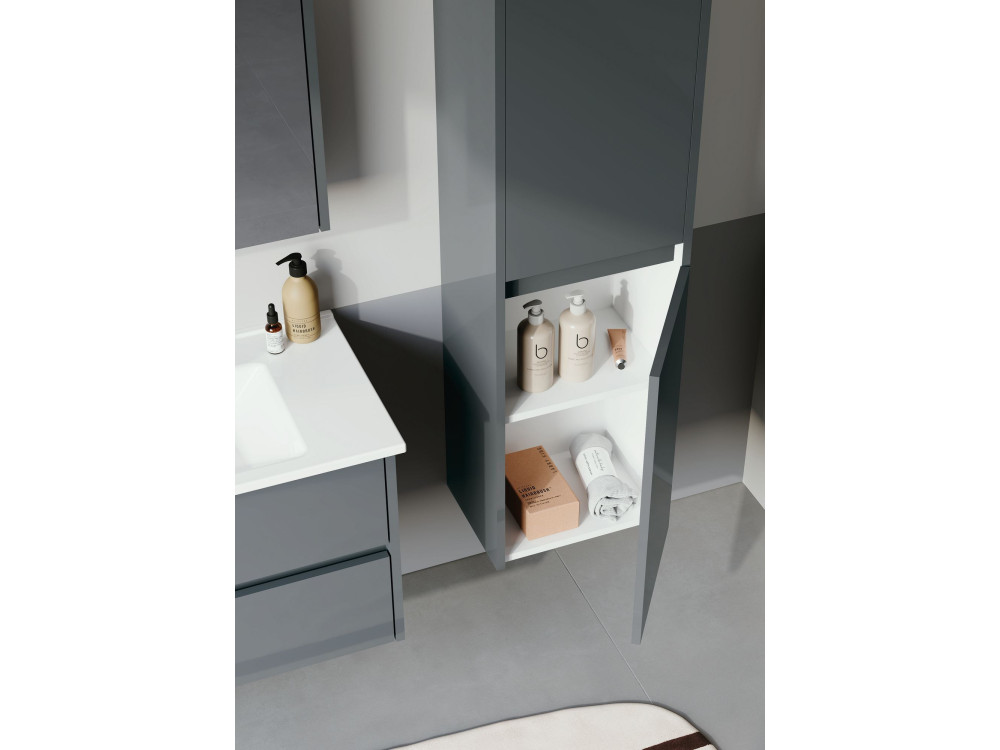 "Arno 40" Bathroom Cabinet - 40 x 27 x 138 cm - Anthracite