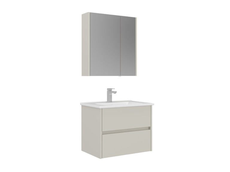"Arno 65" Vanity Set with Mirror (2-Piece) - 65 x 45 x 52 cm - Cashmere