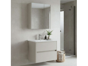 "Arno 65" Vanity Set with Mirror (2-Piece) - 65 x 45 x 52 cm - Cashmere 2