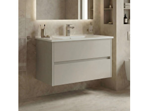 "Arno 85" Vanity Cabinet - 85 x 45 x 52 cm - Cashmere 2