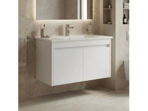"Arno 85" Vanity Cabinet - 85 x 45 x 52 cm - White 2