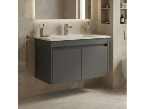 "Arno 85" Vanity Cabinet - 85 x 45 x 52 cm - Gray 2