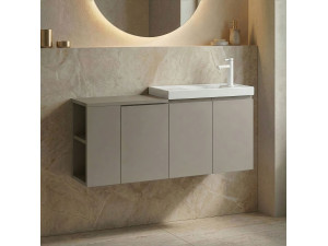 "Ferla 110" Vanity Cabinet - 110 x 22 x 45 cm - Matte Mink 2