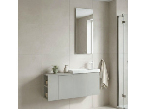 "Ferla 110" Vanity Set with Mirror (2-Piece) - 40 x 22 x 45 cm - Matte Cashmere 2