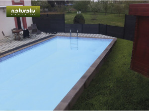 Naturalis" wood-look concrete swimming pool kit - 6.09 x 3.24 x 1.28 m 2