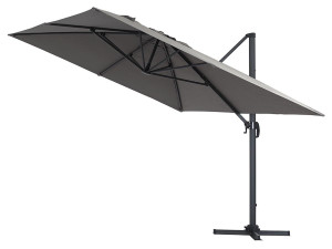 Cantilever Garden Umbrella in Aluminium "Sun 4" - Rectangular - 3m x 4m (9ft. 1 in. x 13ft. 1.5 in.) - Grey 2