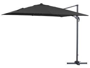 Cantilever Umbrella with Aluminium Frame "Sun 3" - Square - 3 x 3 m  (9'10" x 9'10") - Black