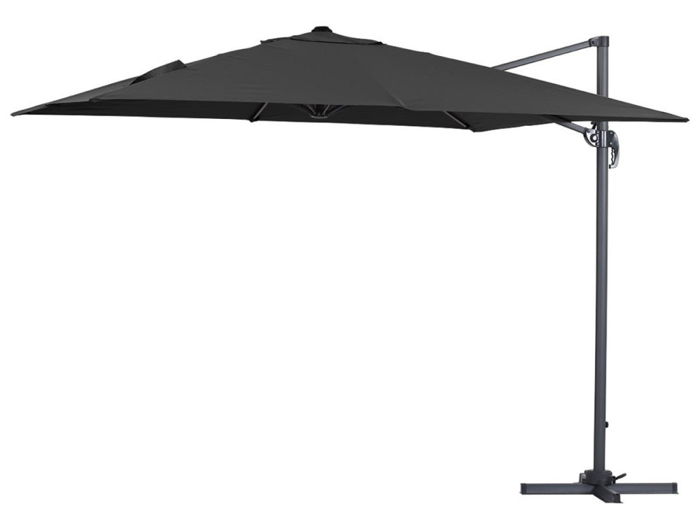 Cantilever Umbrella with Aluminium Frame "Sun 3" - Square - 3 x 3 m  (9'10" x 9'10") - Black