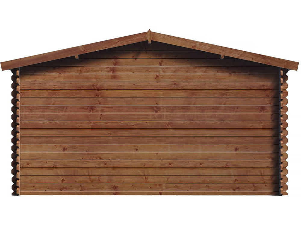 14 m² "Valmont" autoclave-treated brown wooden garden shed - 28 mm