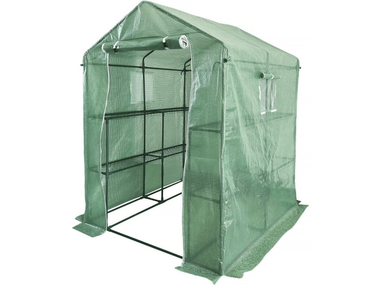 Garden tomato greenhouse with shelves "Lys" - 2.04 m² - 130g - Green