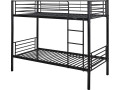 Bunk bed  "ADAM" - 200 x 97,5 x 165 cm - Metal - Black - Black