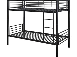 Bunk bed  "ADAM" - 200 x 97,5 x 165 cm - Metal - Black
