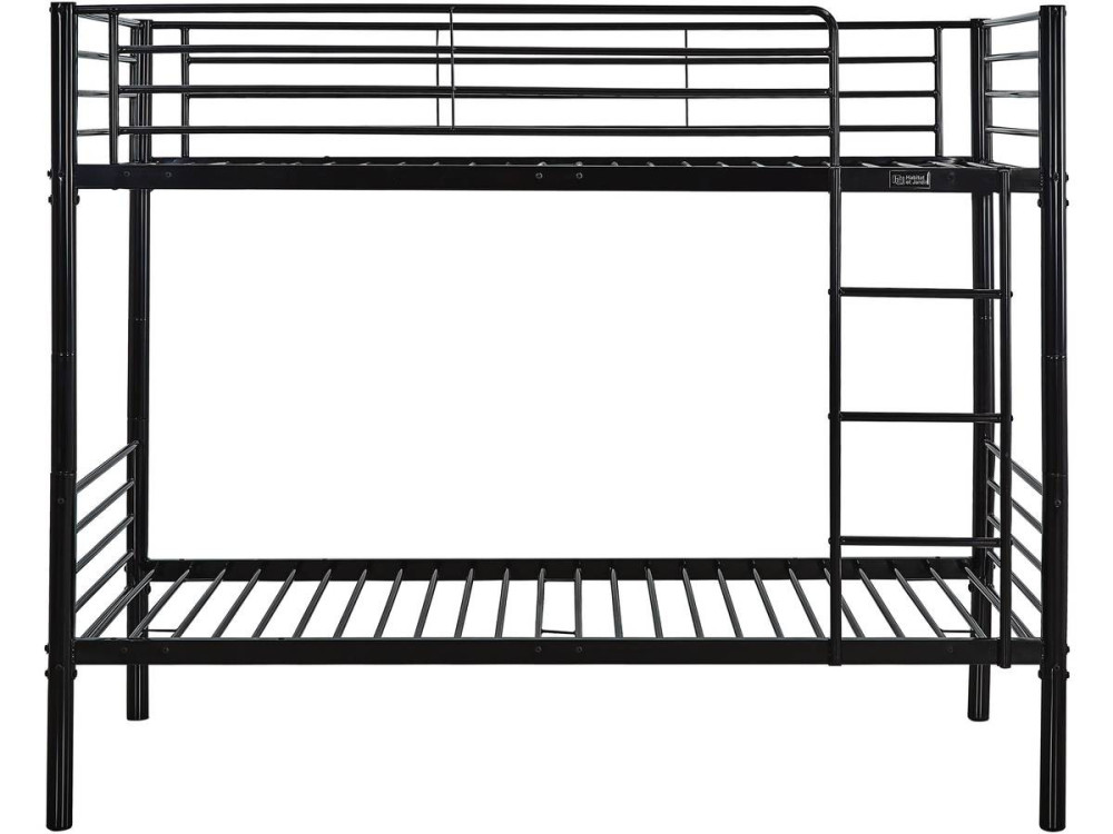 Bunk bed  "ADAM" - 200 x 97,5 x 165 cm - Metal - Black
