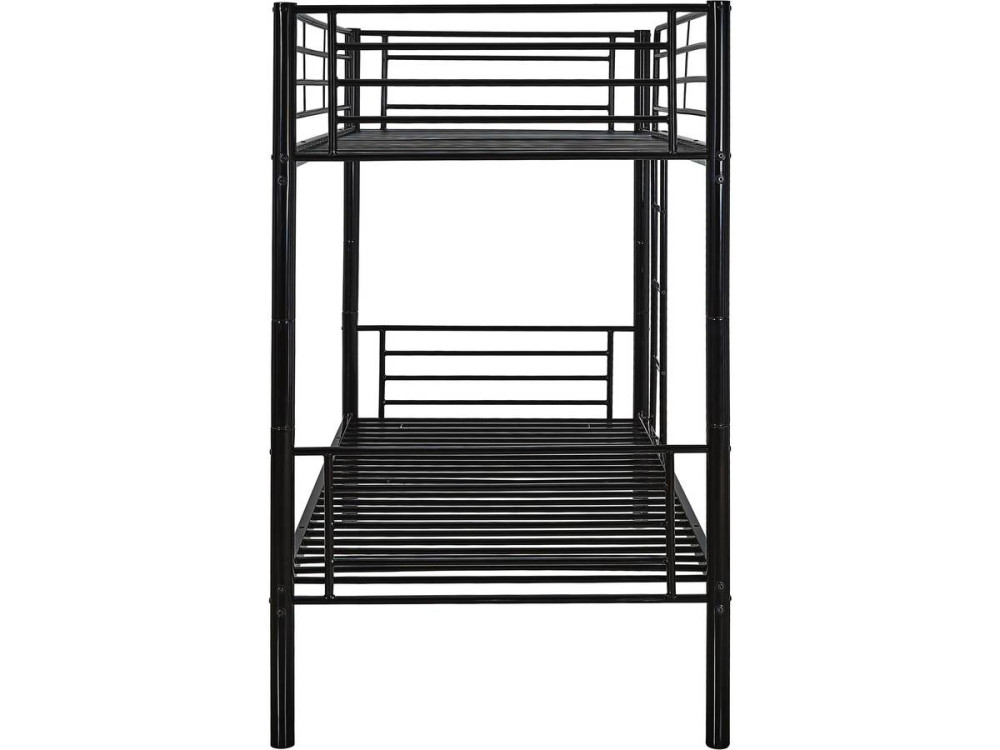 Bunk bed  "ADAM" - 200 x 97,5 x 165 cm - Metal - Black