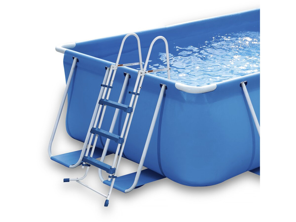 Rectangular metal frame swimming pool - "Ludo 2" - 4 x 2 x 1.22 m - Cartridge filtration system