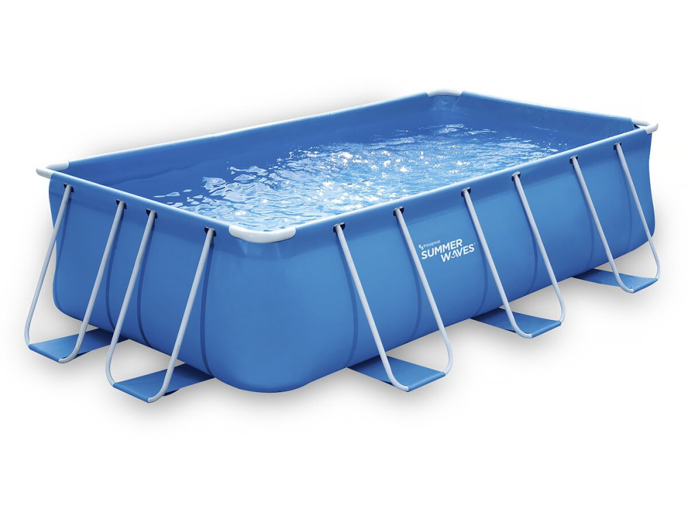 Rectangular metal frame swimming pool - "Ludo 2" - 4 x 2 x 1.22 m - Cartridge filtration system