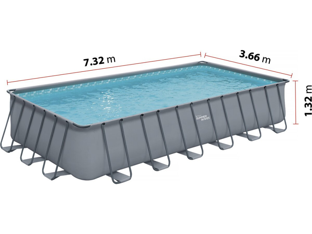 Elite" tubular pool - LUDO 5 - 7.32 x 3.66 x 1.32 m - without filtration