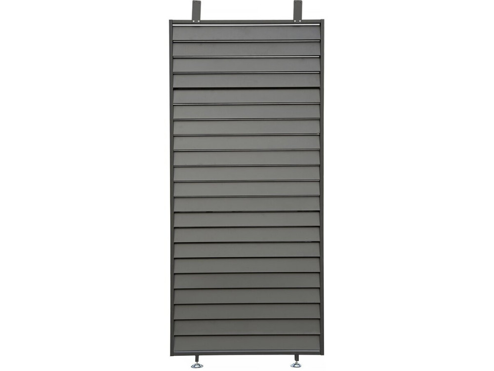 Bioclimatic pergola with 9 "Kensington" aluminum louvers - 3 x 6 m - Gray