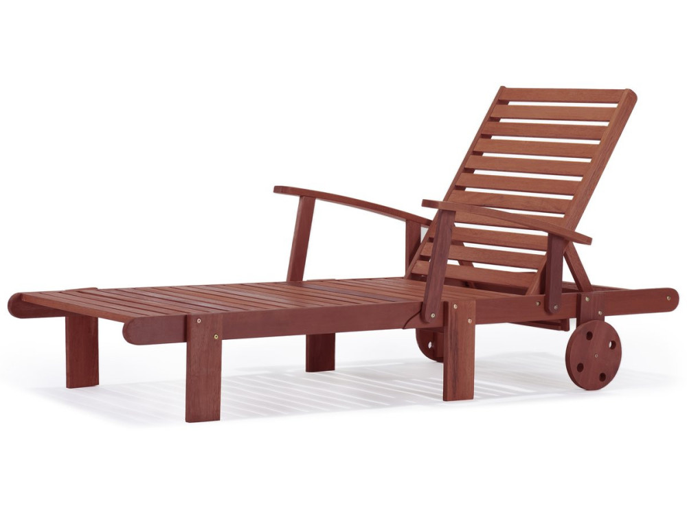 Exotic Wooden Foldable Sun Lounger Tokyo - Mahogany
