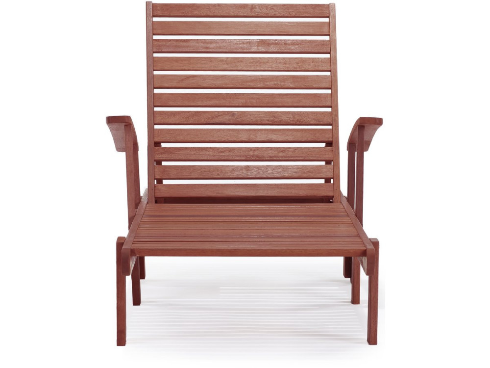 Exotic wooden Folding Sun lounger  "Tokyo" - Mohogany - acajou Brown - Set of 4