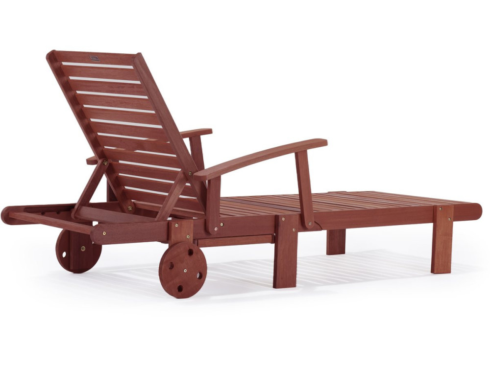 Exotic wooden Folding Sun lounger  "Tokyo" - Mohogany - acajou Brown - Set of 4