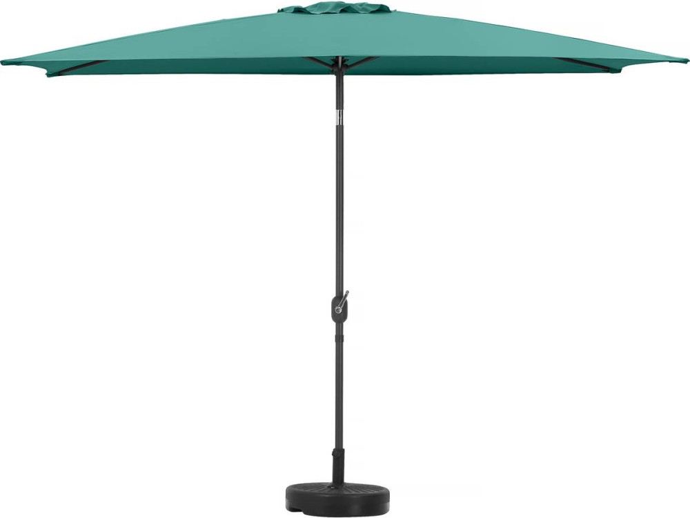 Garden parasol umbrella "Sol 2"" - Rectangular - 2 x 3 m - Green - Base stand included
