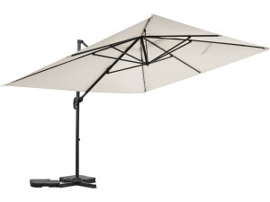 Sky 4" aluminium deported garden parasol - 3 x 4 m - Ecru