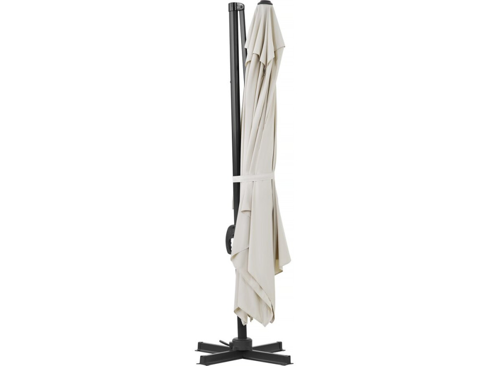 Sky 4" aluminium deported garden parasol - 3 x 4 m - Ecru