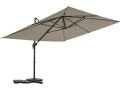 Sky 4" offset aluminium garden parasol - 3 x 4 m - Grey - Mole
