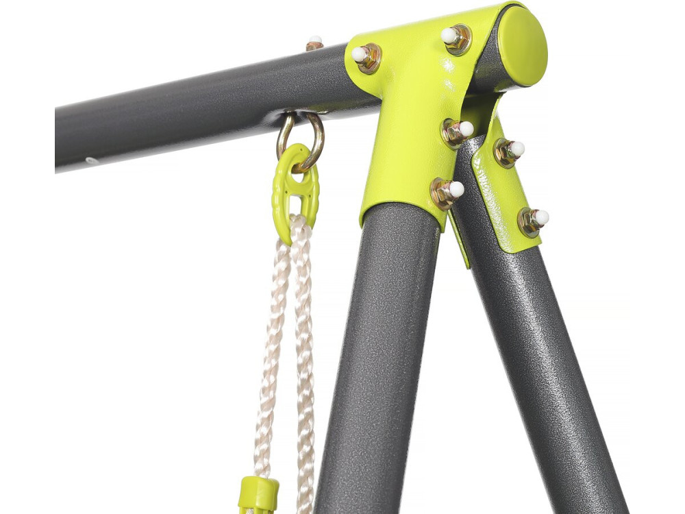 Enzo II" metal gantry with slide - 4 apparatus - Green