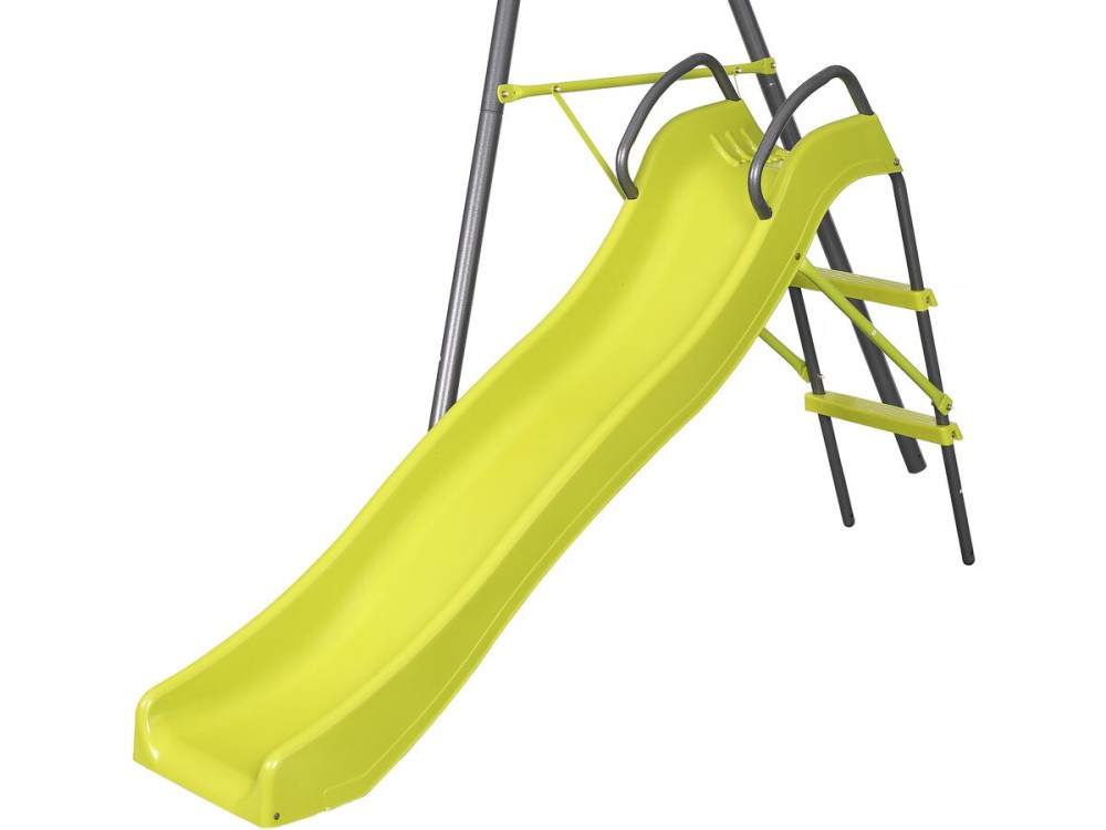 Enzo II" metal gantry with slide - 4 apparatus - Green