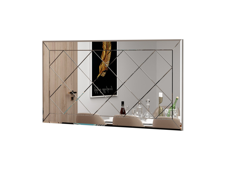 Pauli" wooden mirror - 120 x 60 cm - White