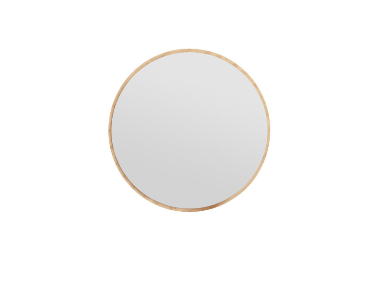 Ozze" wooden mirror - 60 x 60 cm - Beige