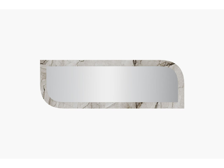 Arni" wooden mirror - 120 x 40 cm - Beige
