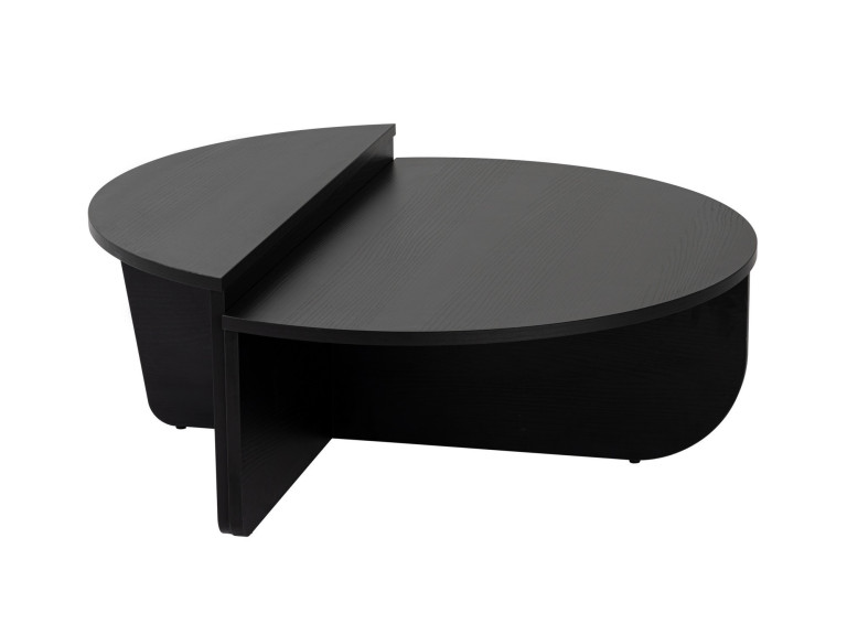 Orion" wooden coffee table - 90 x 60 x 30 cm - Black wood