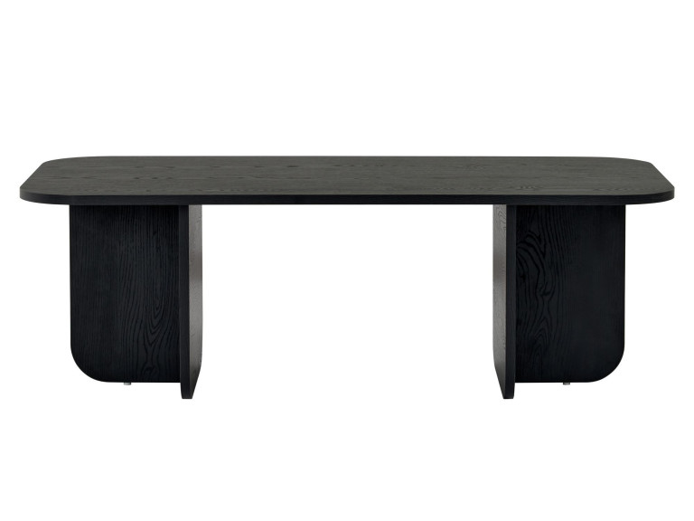 Akira" wooden coffee table 120 x 60 x 41 cm - Black wood