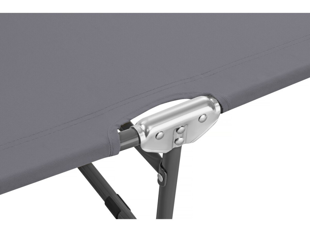 Set of 2 "Lazy" folding sunbeds - With sunshade - Grey