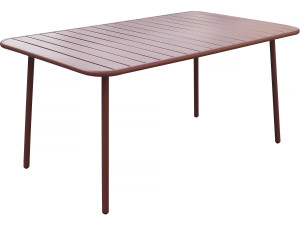 Bilbao metal garden table - 150 x 90 x 71 cm - Terracotta
