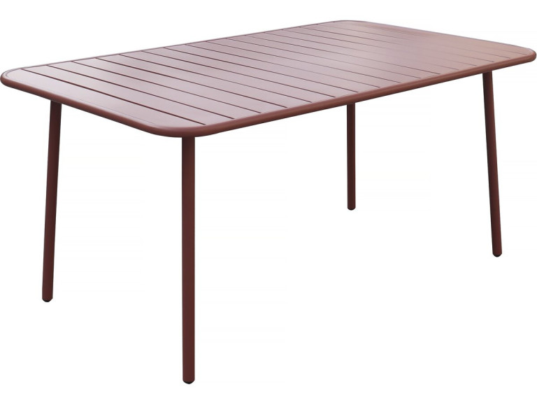 Bilbao metal garden table - 150 x 90 x 71 cm - Terracotta