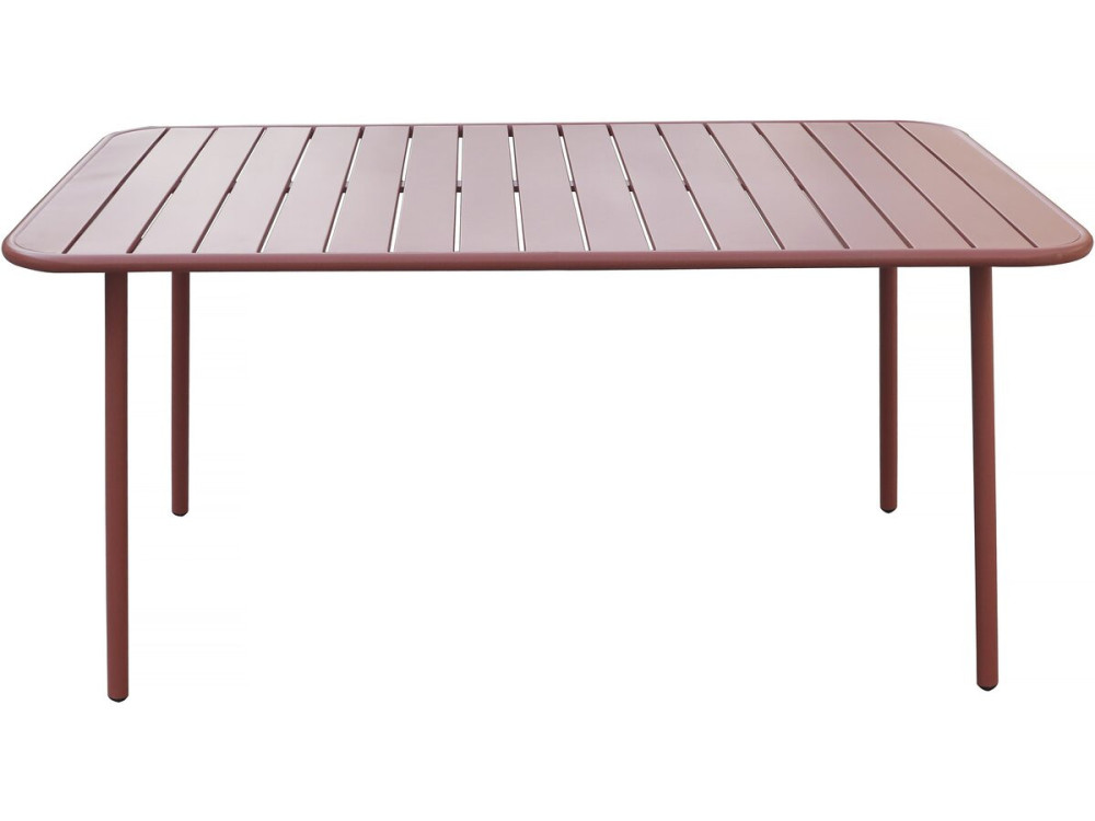 Bilbao metal garden table - 150 x 90 x 71 cm - Terracotta