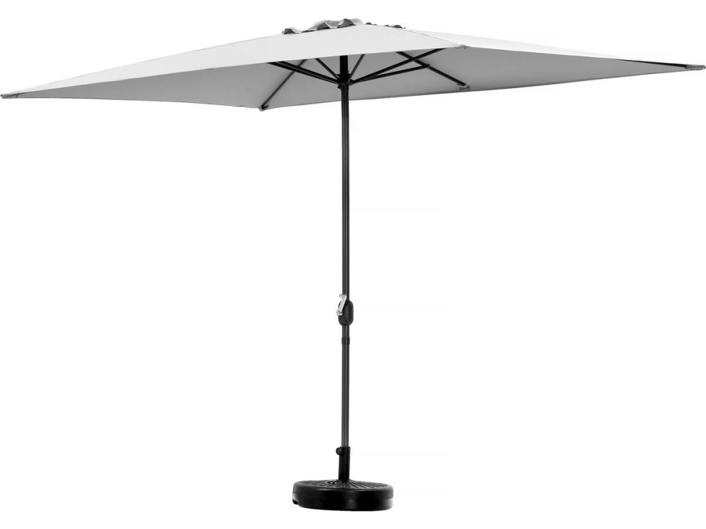 Garden parasol umbrella "Sol 2"" - Rectangular - 2 x 3 m - Grey
