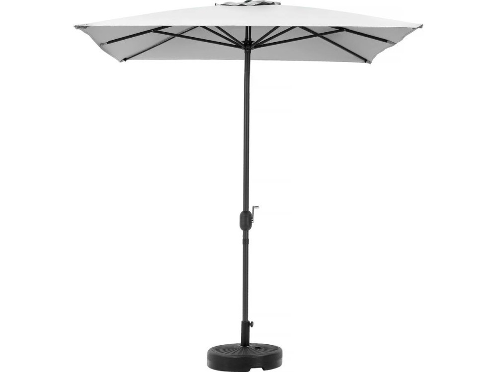 Garden parasol umbrella "Sol 2"" - Rectangular - 2 x 3 m - Grey