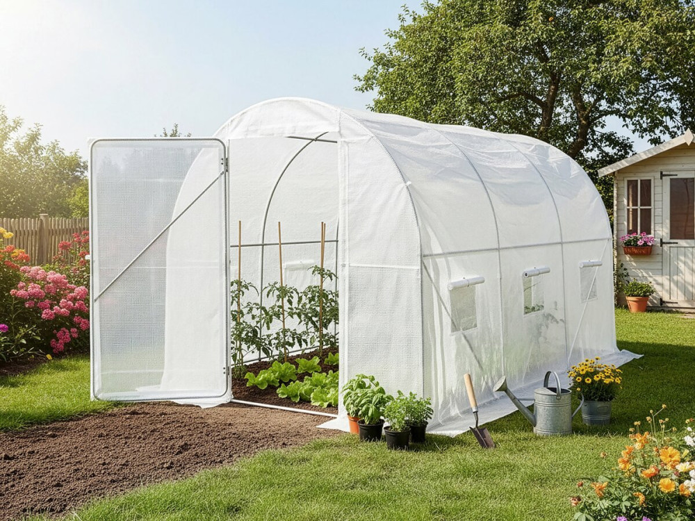 Cover for "Mimosa" garden tunnel greenhouse - 6 m² - 180g - White