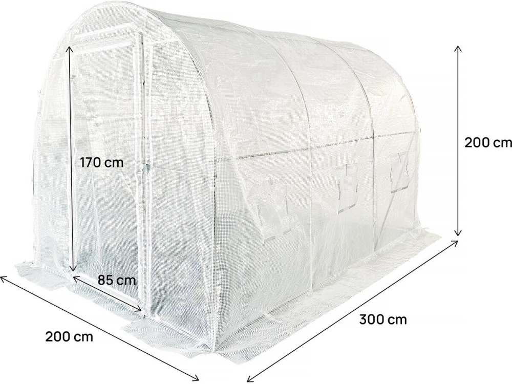 Cover for "Mimosa" garden tunnel greenhouse - 6 m² - 180g - White