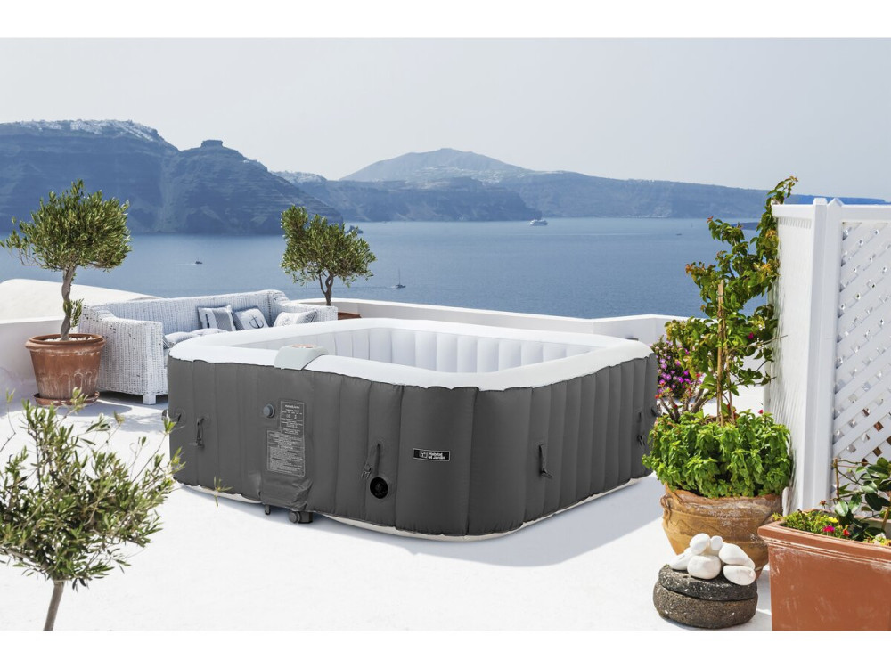 RIVIERA inflatable spa in PVC - 6 places - Grey/white