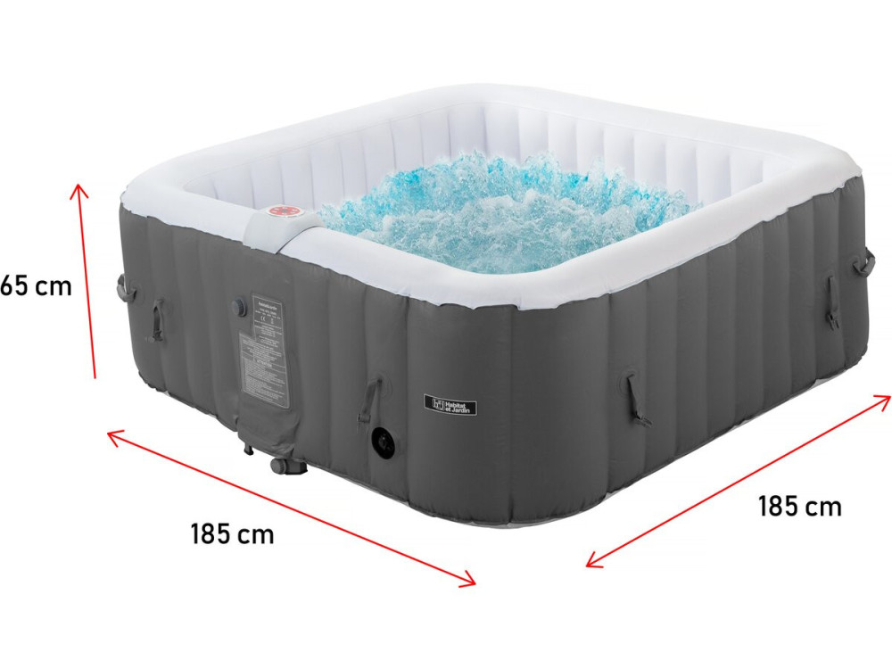 RIVIERA inflatable spa in PVC - 6 places - Grey/white